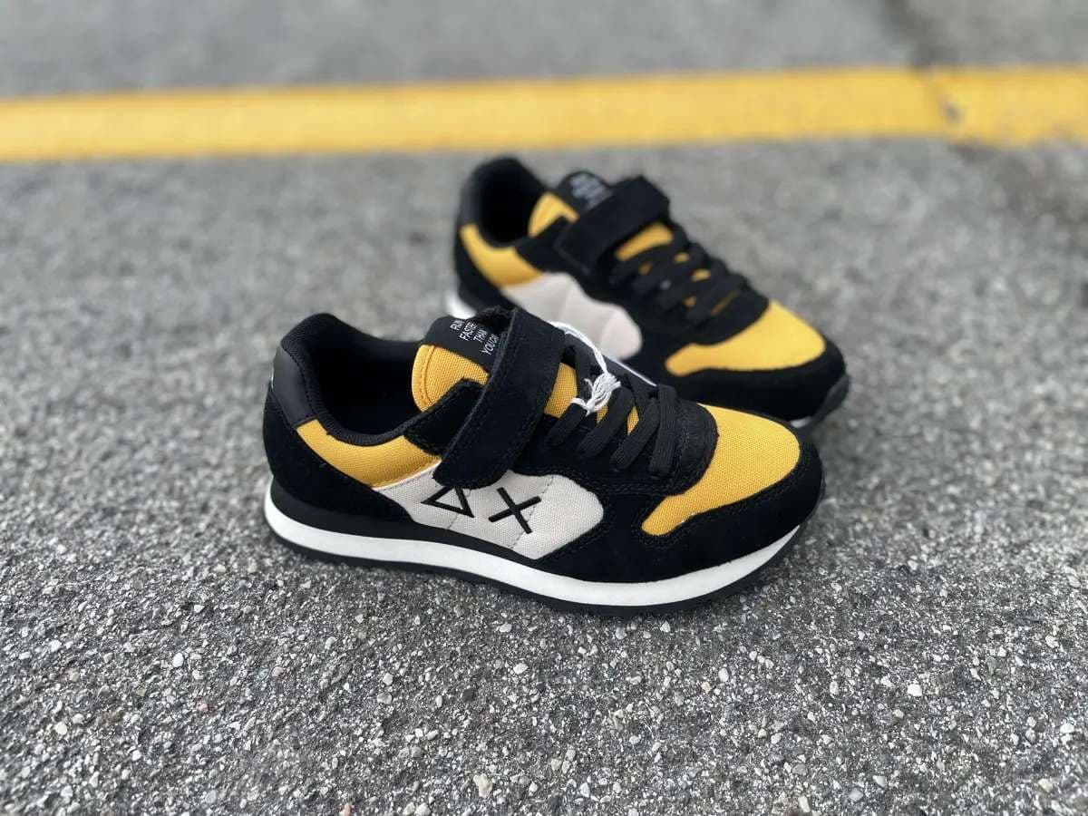 SUN68 Running bambino BOY'S TOM COLOR Z43307K 23 nera e gialla in Sneaker casual Calzature Durello - Agna, commercioVirtuoso.it