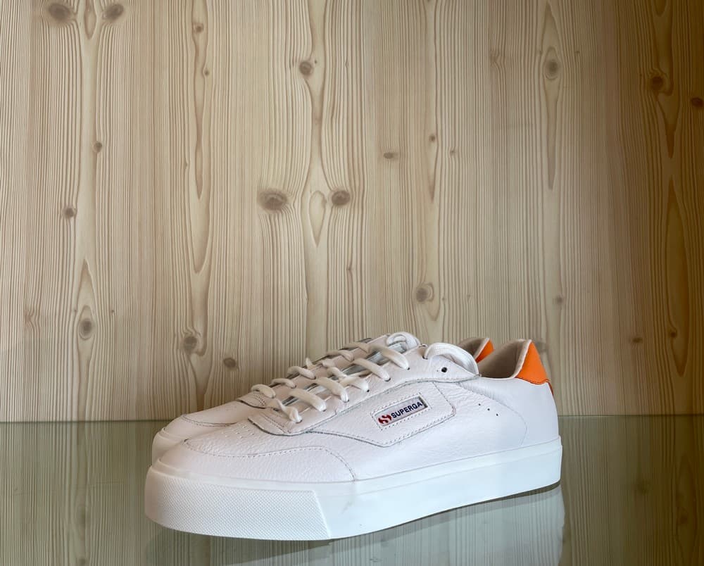 SUPERGA Sneakers Uomo Court Bianco Arancione - 6