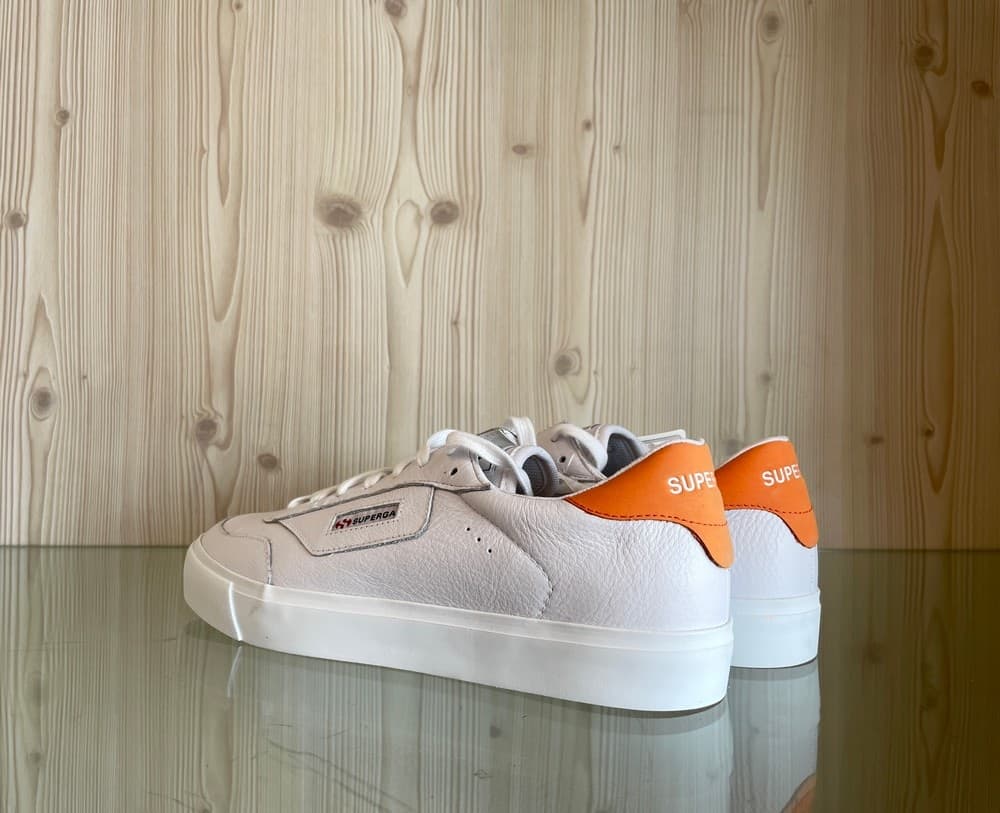 SUPERGA Sneakers Uomo Court Bianco Arancione in Sneaker casual Calzature Durello - Agna, commercioVirtuoso.it