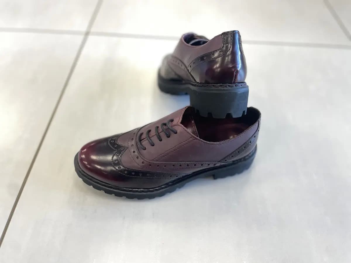 TRATTI DI DONNA Francesina in pelle rossa bordo in Loafer e mocassini Calzature Durello - Agna, commercioVirtuoso.it