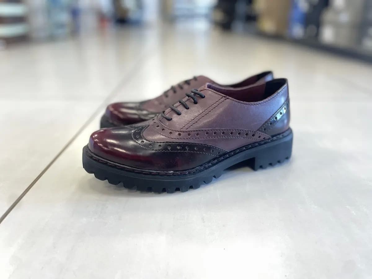 TRATTI DI DONNA Francesina in pelle rossa bordo in Loafer e mocassini Calzature Durello - Agna, commercioVirtuoso.it