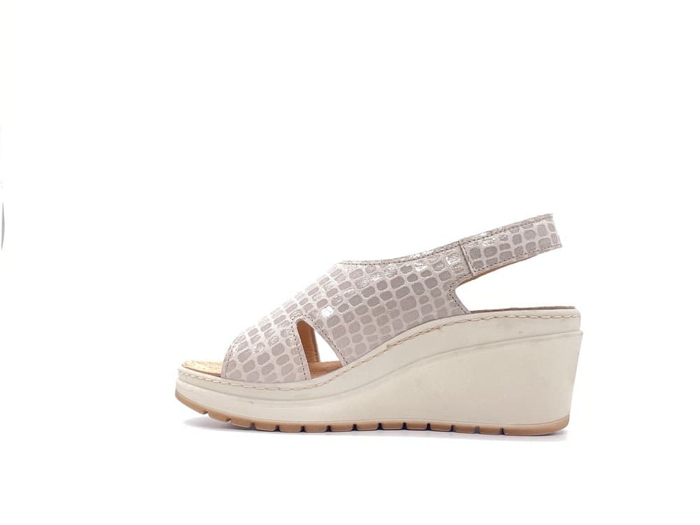 SABATINI Sandali sanitari donna Kokos camoscio panna in Sandali moda Calzature Durello - Agna, commercioVirtuoso.it