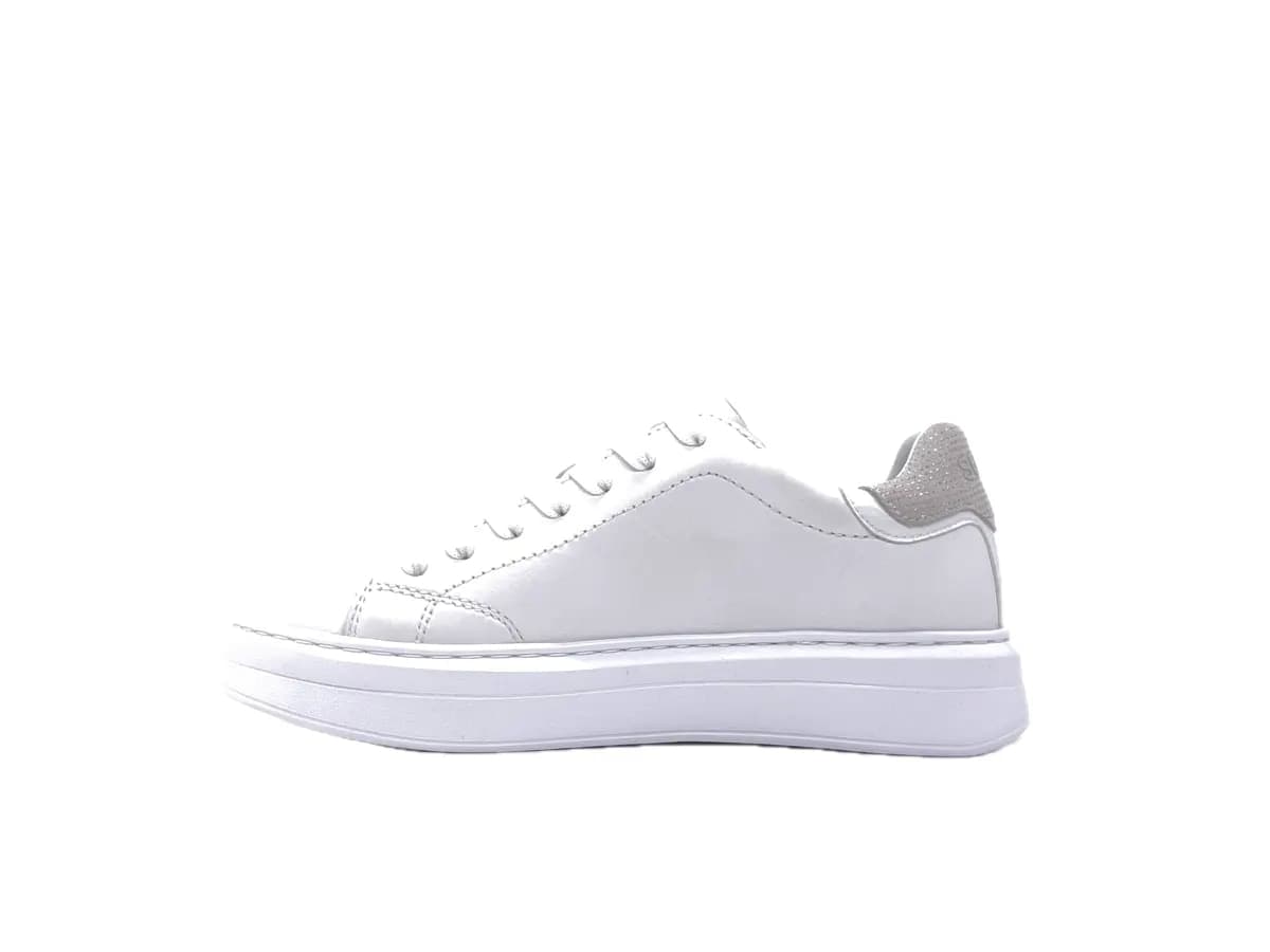 SUN68 GRACE LEATHER Sneakers donna in pelle bianca con dettaglio beige in Sneaker casual Calzature Durello - Agna, commercioVirtuoso.it