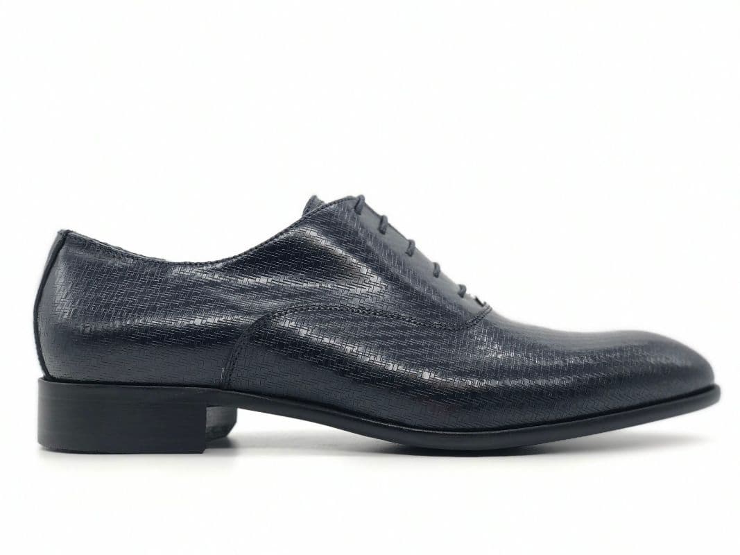 PEREZ Scarpa classica uomo abrasivato blu - 5