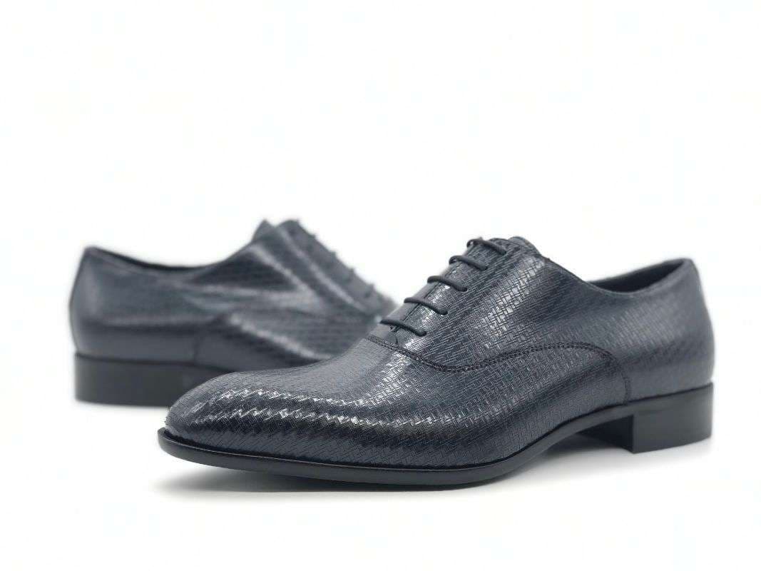 PEREZ Scarpa classica uomo abrasivato blu - 5