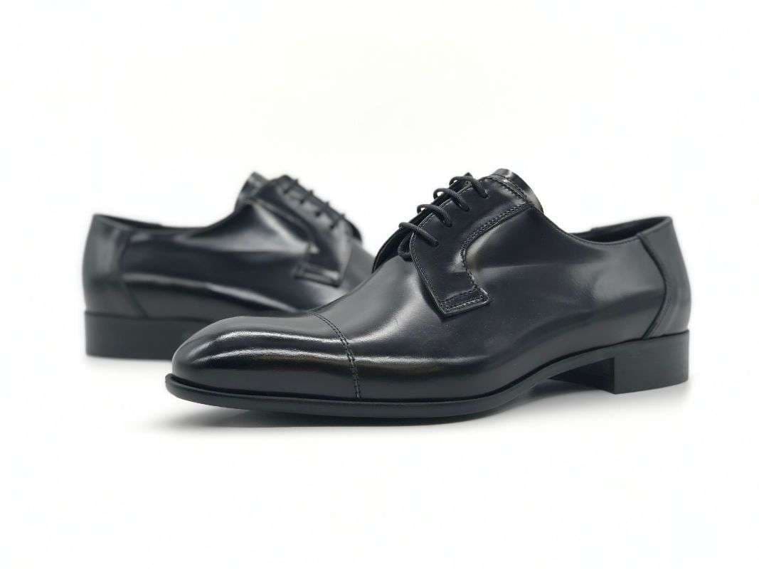 PEREZ Scarpa classica uomo Vitello abrasivato nero - 4
