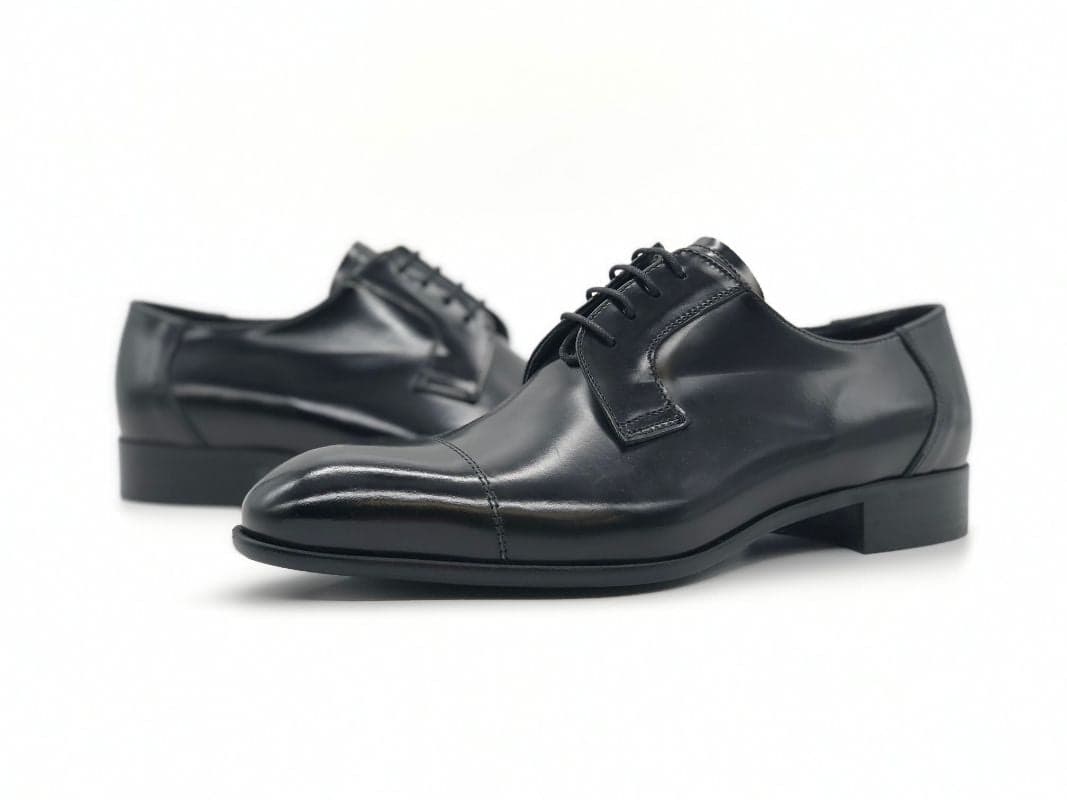 PEREZ Scarpa classica uomo Vitello abrasivato nero in Lucido per scarpe Calzature Durello - Agna, commercioVirtuoso.it