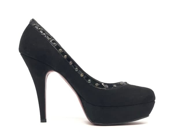 Retro Décolleté ecopelle scamosciata nera in Scarpe col tacco Calzature Durello - Agna, commercioVirtuoso.it