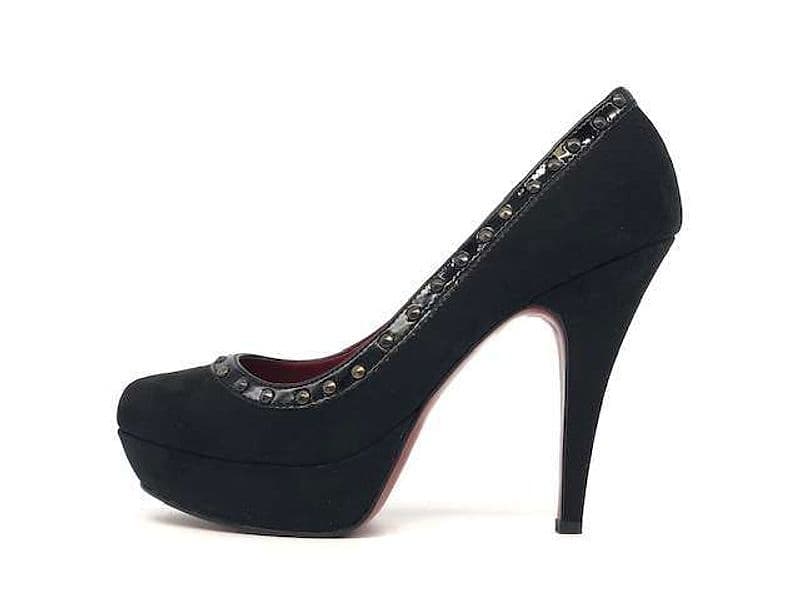 Retro Décolleté ecopelle scamosciata nera in Scarpe col tacco Calzature Durello - Agna, commercioVirtuoso.it