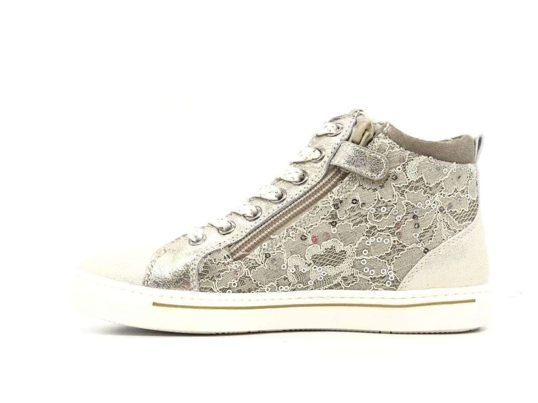 NERO GIARDINI Sneakers alta bambina Luxury Champagne platino in Sneaker casual Calzature Durello - Agna, commercioVirtuoso.it