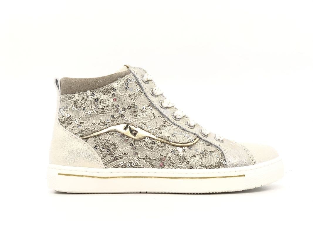 NERO GIARDINI Sneakers alta bambina Luxury Champagne platino in Sneaker casual Calzature Durello - Agna, commercioVirtuoso.it