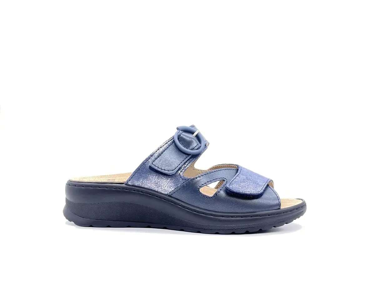 SABATINI Ciabatte Sanitarie Donna Due strappi perlato Blu in Pantofole Calzature Durello - Agna, commercioVirtuoso.it