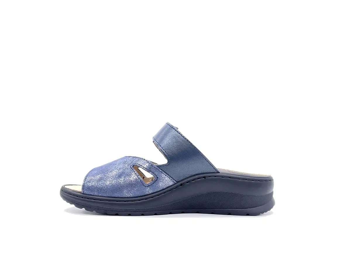 SABATINI Ciabatte Sanitarie Donna Due strappi perlato Blu in Pantofole Calzature Durello - Agna, commercioVirtuoso.it