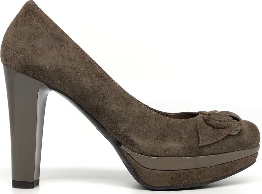 NERO GIARDINI Décolleté suede tortora donna Reflex deserto - 6