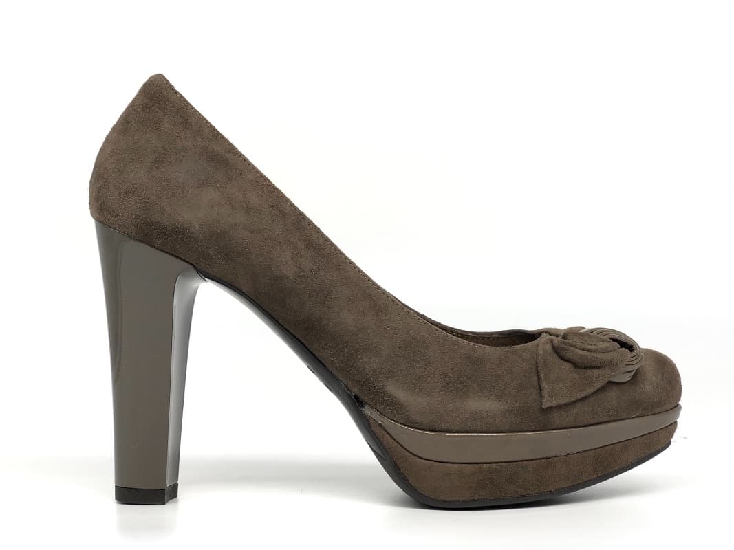 NERO GIARDINI Décolleté suede tortora donna Reflex deserto - 5