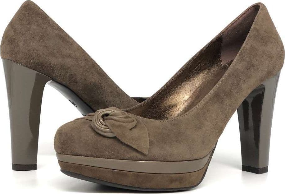 NERO GIARDINI Décolleté suede tortora donna Reflex deserto - 5