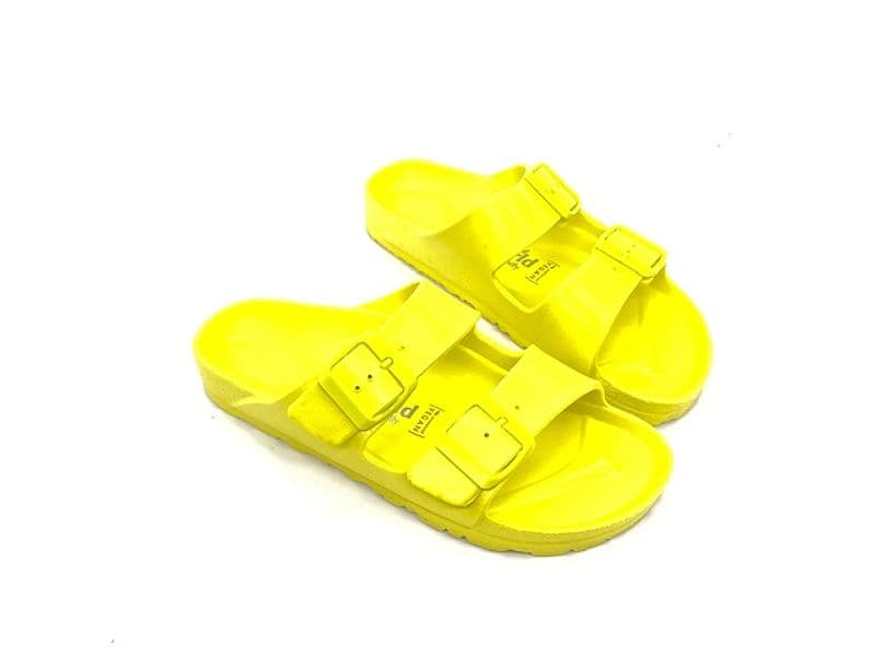 NATURAL WORLS Ciabatta Due Fibbie Gomma Giallo - 6