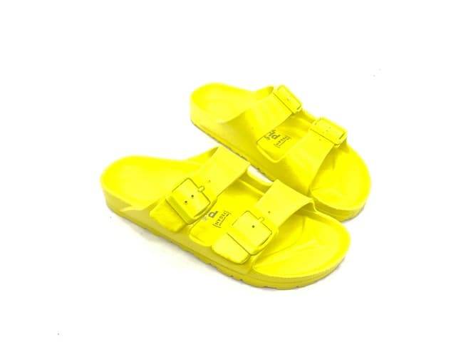 NATURAL WORLS Ciabatta Due Fibbie Gomma Giallo - 6