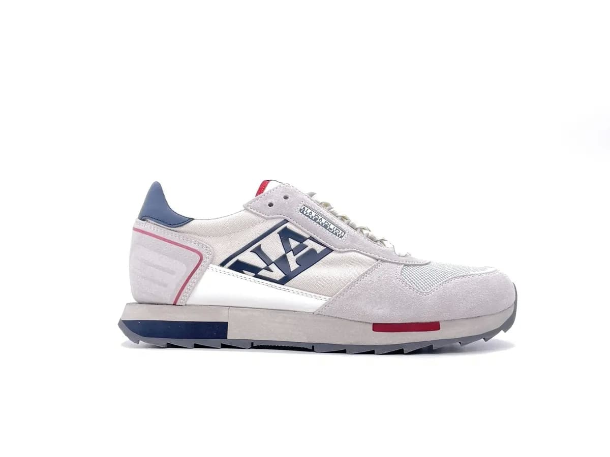 NAPAPIJRI Sneakers Uomo White Navy Red in Sneaker casual Calzature Durello - Agna, commercioVirtuoso.it