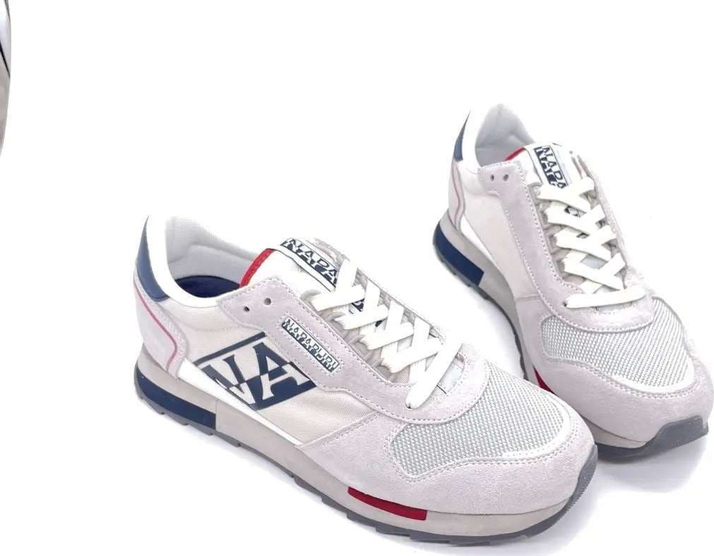 NAPAPIJRI Sneakers Uomo White Navy Red in Sneaker casual Calzature Durello - Agna, commercioVirtuoso.it