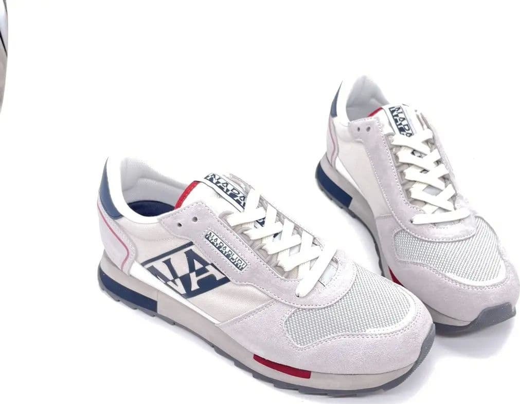 NAPAPIJRI Sneakers Uomo White Navy Red in Sneaker casual Calzature Durello - Agna, commercioVirtuoso.it