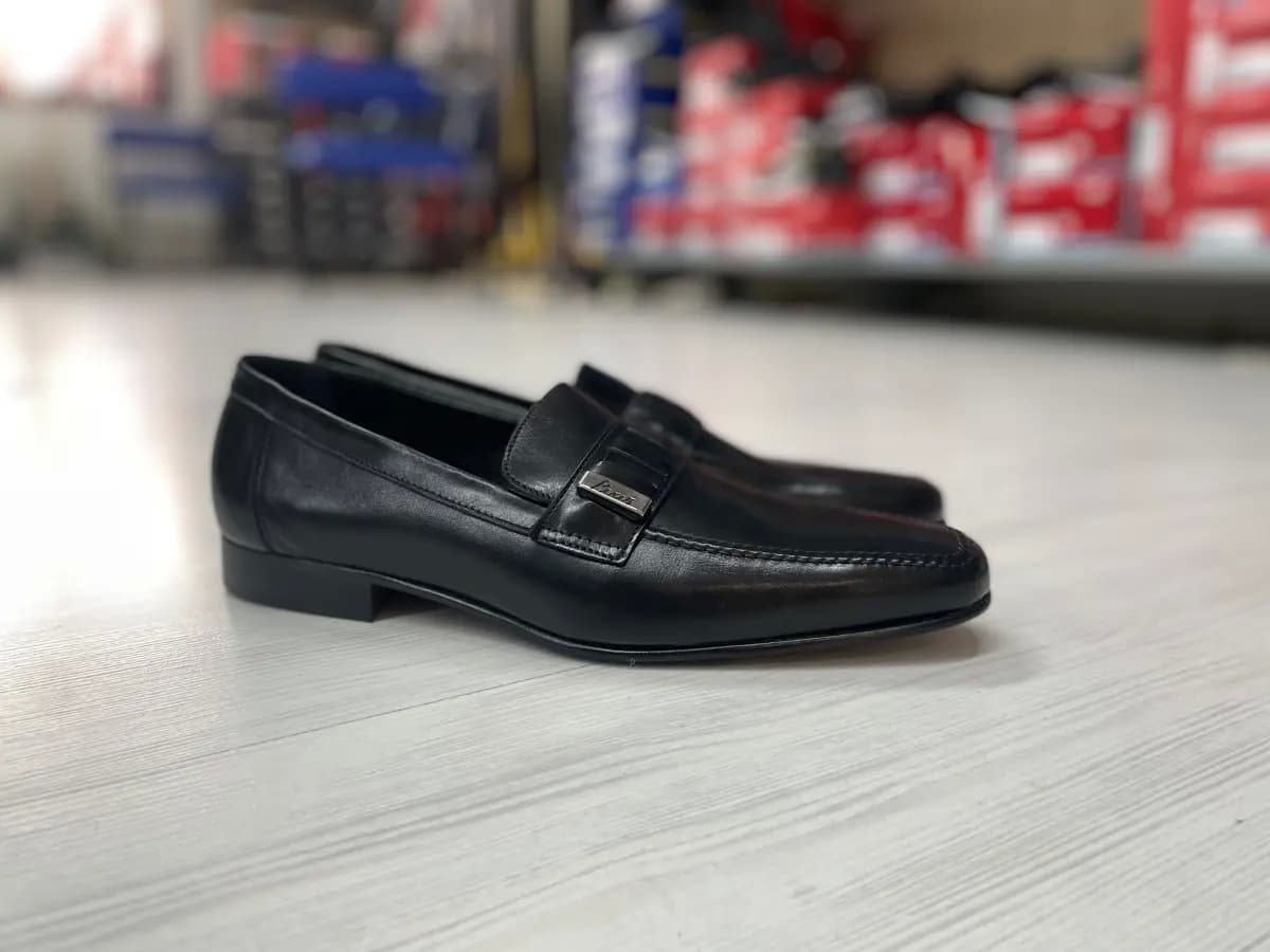 PEREZ Mocassino nero in pelle da uomo - 6