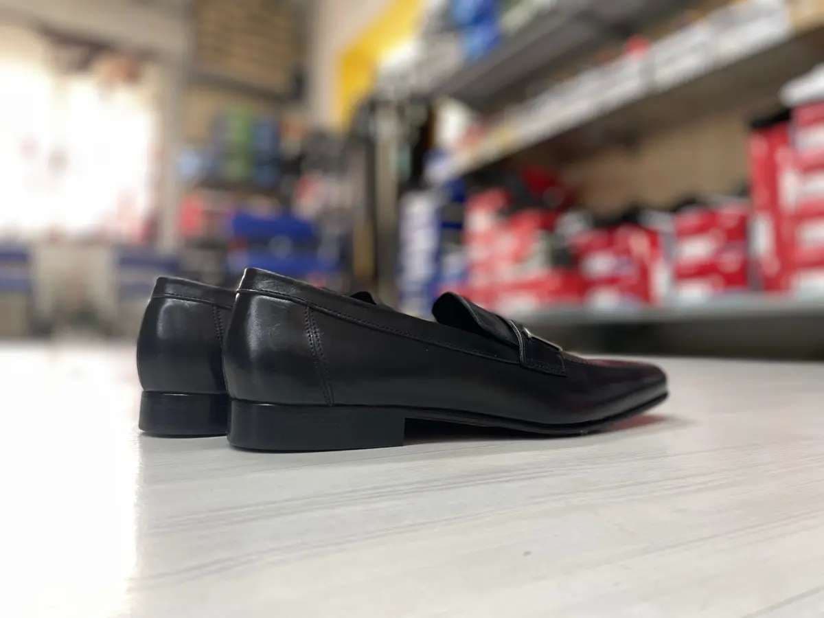 PEREZ Mocassino nero in pelle da uomo - 6