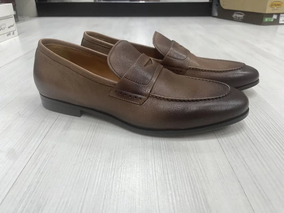 ROSSI Mocassino uomo fondo cuoio dixan marrone Chestnut 264 in Loafer e mocassini Calzature Durello - Agna, commercioVirtuoso.it