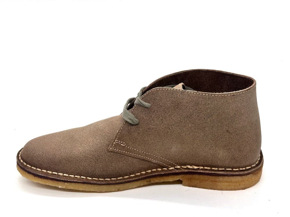 Polacchini uomo pelle beige scuro fondo para stile chukka in Stivali Calzature Durello - Agna, commercioVirtuoso.it