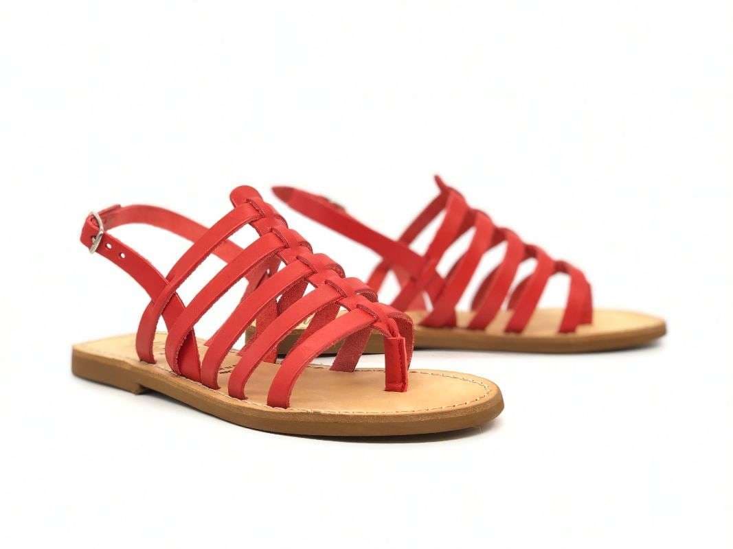 NEAR Sandalo donna basso Dimitra Rosso in Sandali moda Calzature Durello - Agna, commercioVirtuoso.it