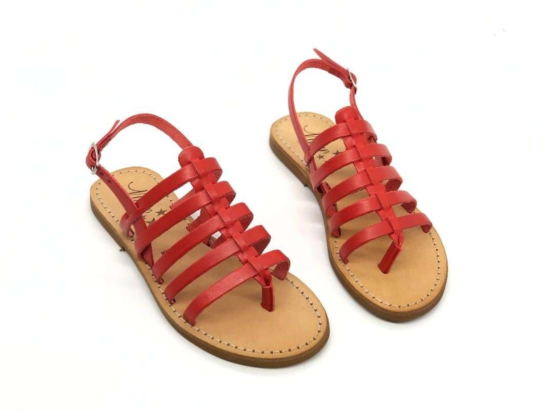 NEAR Sandalo donna basso Dimitra Rosso in Sandali moda Calzature Durello - Agna, commercioVirtuoso.it