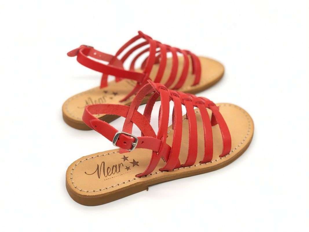 NEAR Sandalo donna basso Dimitra Rosso in Sandali moda Calzature Durello - Agna, commercioVirtuoso.it