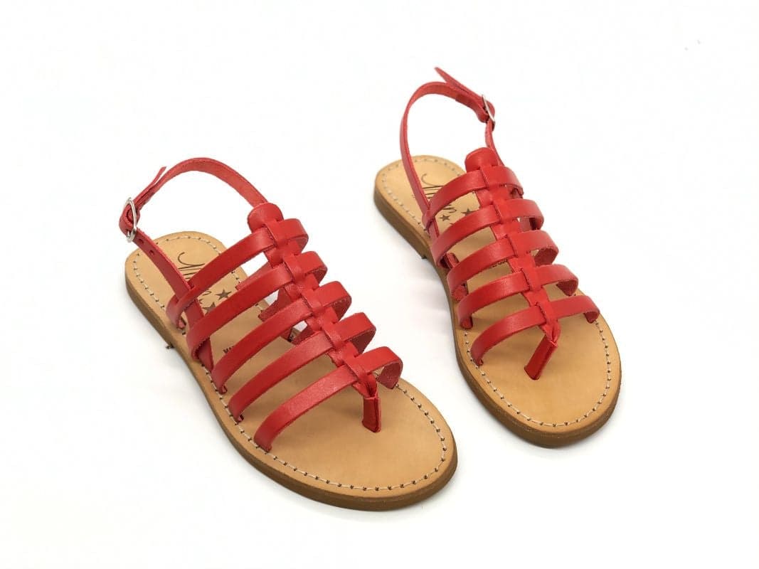 NEAR Sandalo donna basso Dimitra Rosso in Sandali moda Calzature Durello - Agna, commercioVirtuoso.it