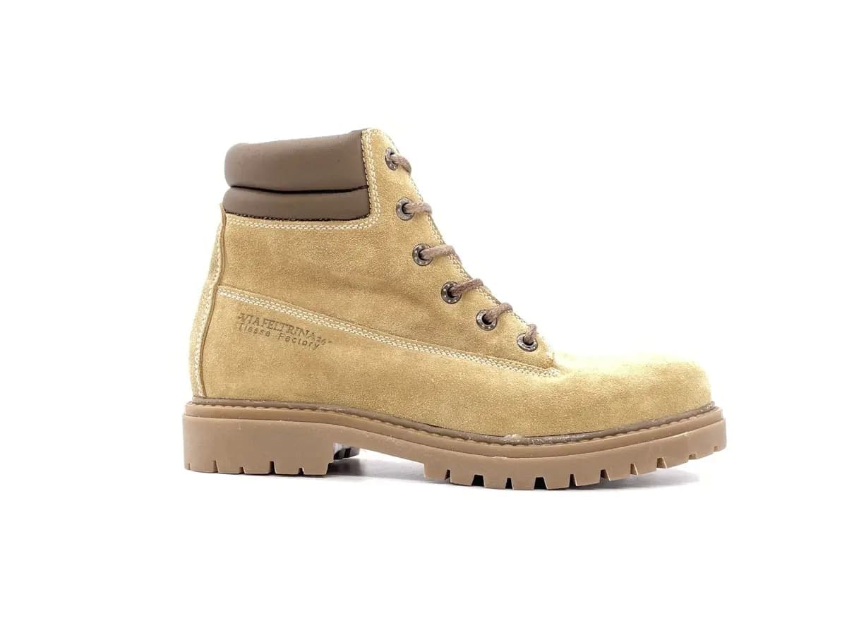 Scarponcini uomo Woodsman in camoscio beige cammello stile outdoor in Stivali Calzature Durello - Agna, commercioVirtuoso.it