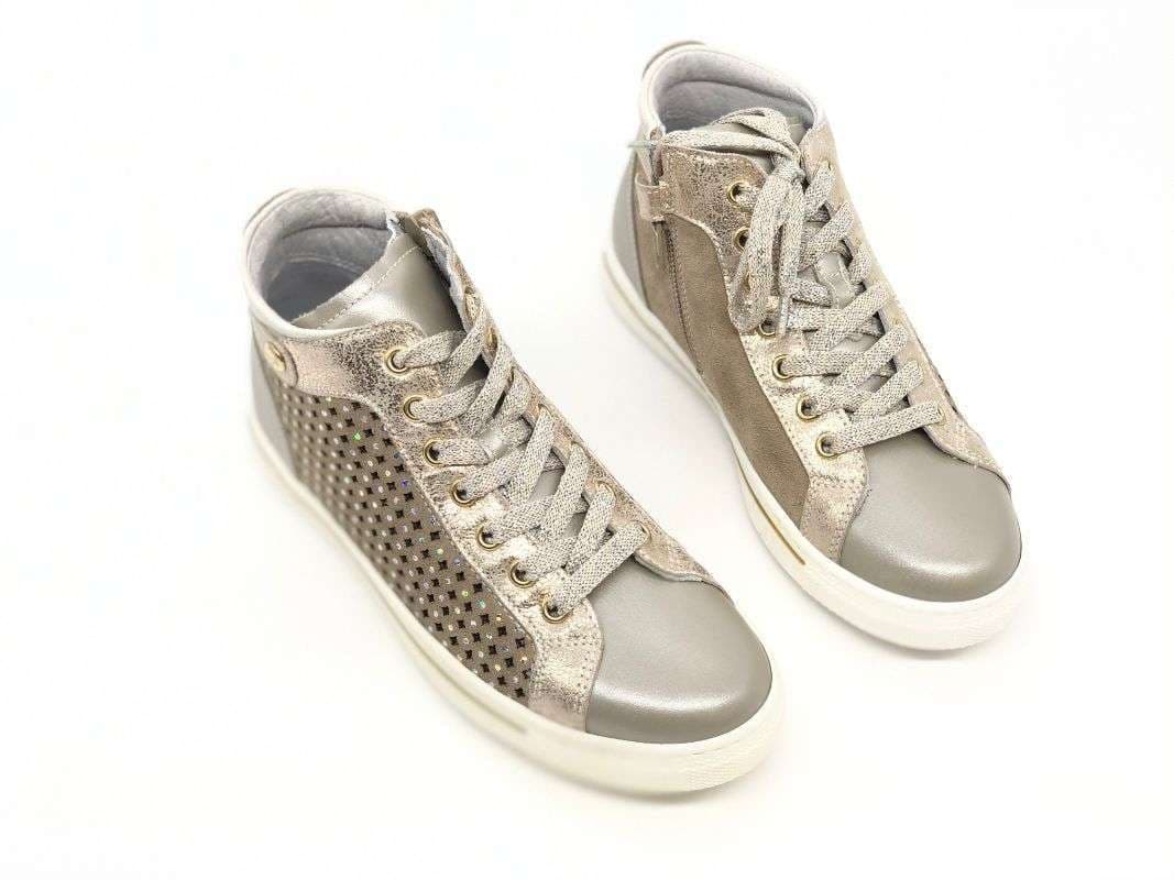 NERO GIARDINI Sneakers alta bambina Luxury Platino Savana in Sneaker casual Calzature Durello - Agna, commercioVirtuoso.it