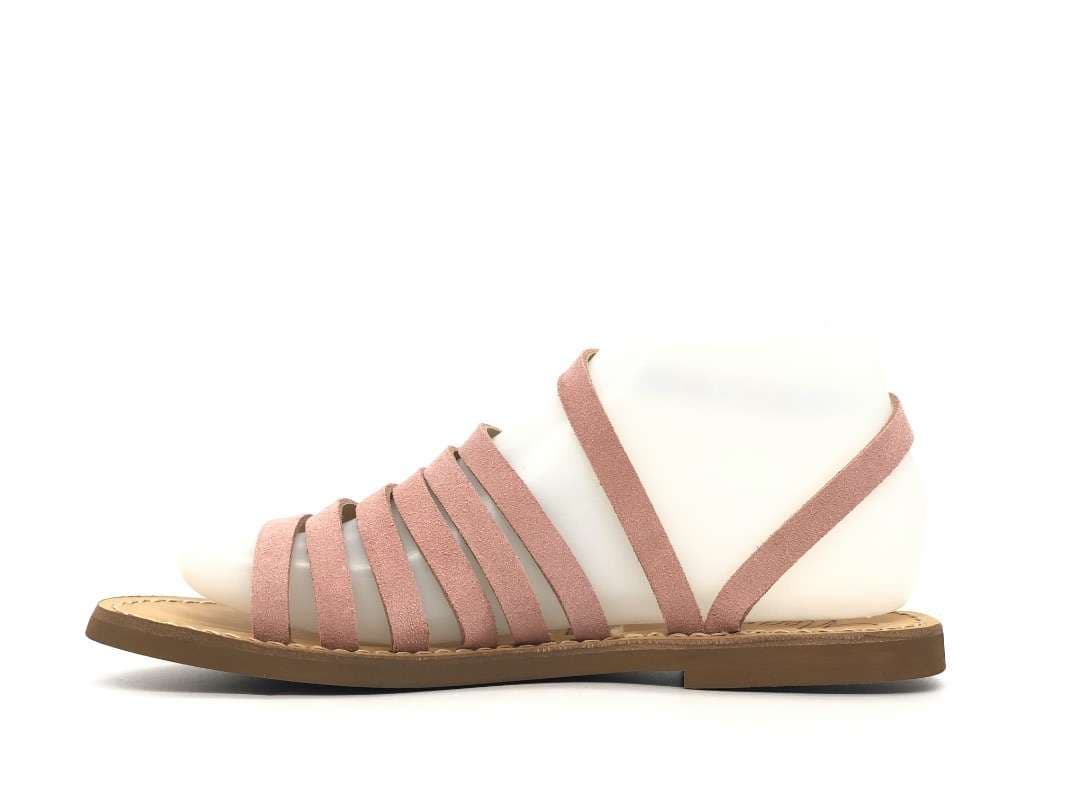 NEAR Sandalo basso donna CLEOPATRA con fasce in suede rosa in Sandali moda Calzature Durello - Agna, commercioVirtuoso.it