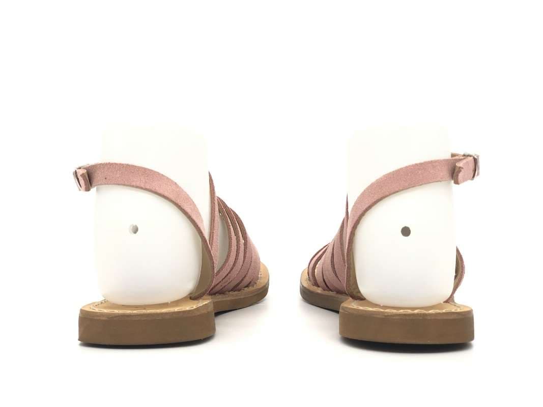 NEAR Sandalo basso donna CLEOPATRA con fasce in suede rosa in Sandali moda Calzature Durello - Agna, commercioVirtuoso.it