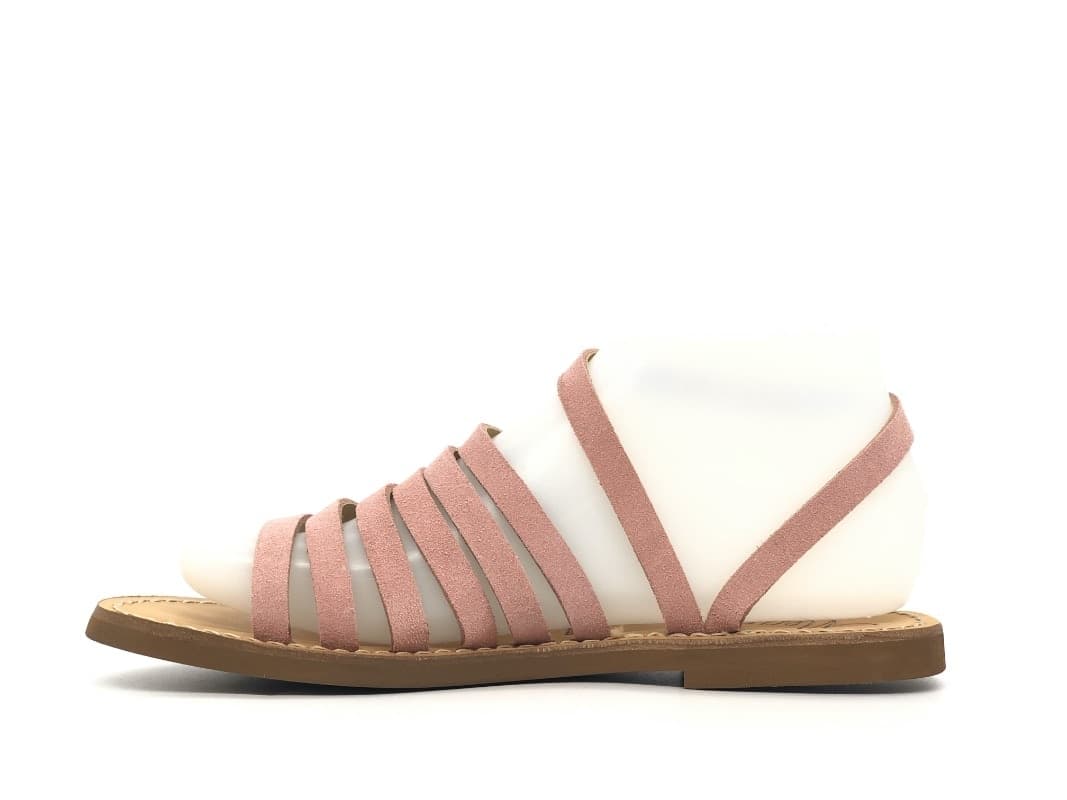 NEAR Sandalo basso donna CLEOPATRA con fasce in suede rosa in Sandali moda Calzature Durello - Agna, commercioVirtuoso.it