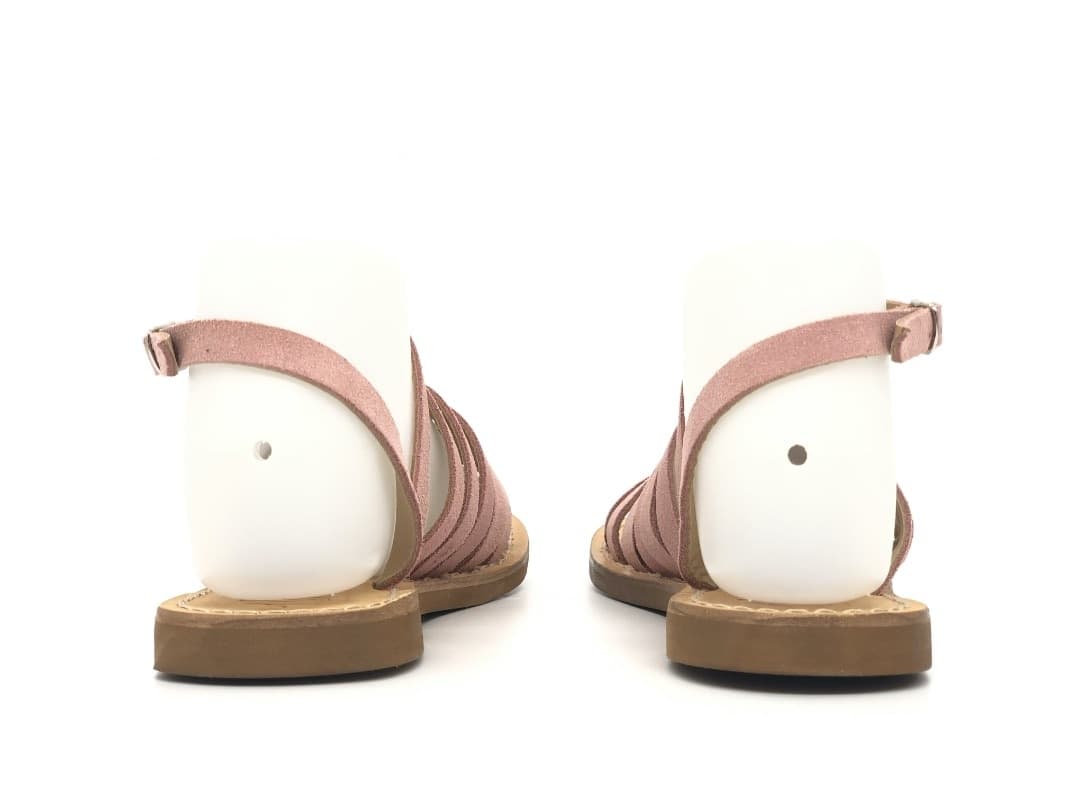 NEAR Sandalo basso donna CLEOPATRA con fasce in suede rosa in Sandali moda Calzature Durello - Agna, commercioVirtuoso.it