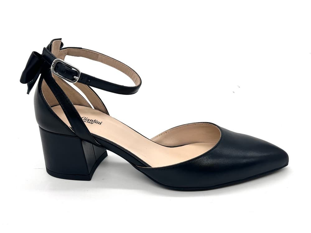 NERO GIARDINI Décolleté donna con cinturino in pelle nappa Nera - 5