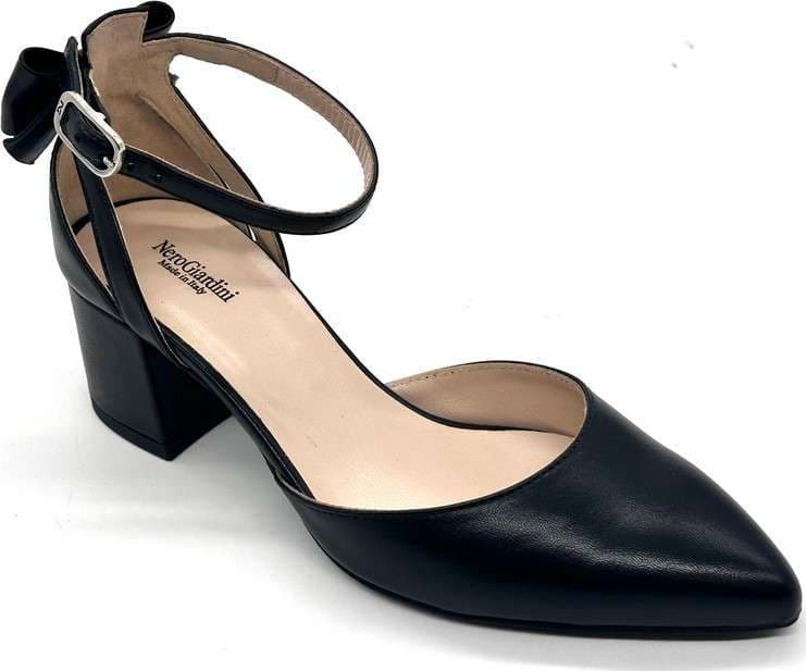 NERO GIARDINI Décolleté donna con cinturino in pelle nappa Nera in Scarpe col tacco Calzature Durello - Agna, commercioVirtuoso.it