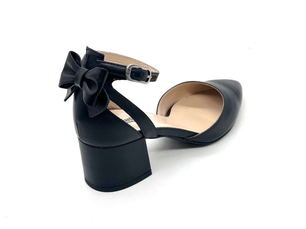 NERO GIARDINI Décolleté donna con cinturino in pelle nappa Nera - 4
