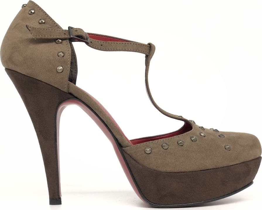 Retro Décolleté Puma donna suede tortora con cinturino in Scarpe col tacco Calzature Durello - Agna, commercioVirtuoso.it