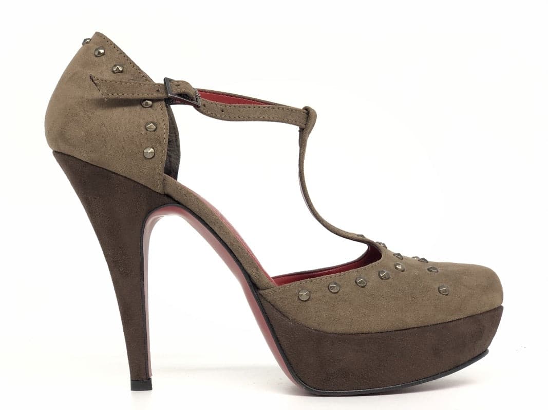 Retro Décolleté Puma donna suede tortora con cinturino in Scarpe col tacco Calzature Durello - Agna, commercioVirtuoso.it