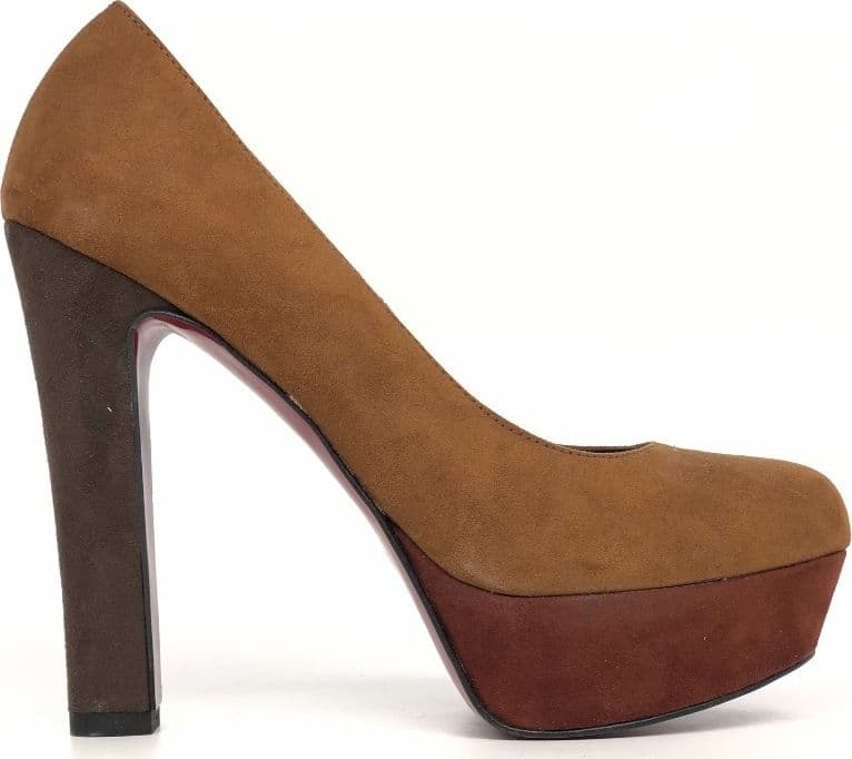 Retro Décolleté tacco alto camoscio senape - 6