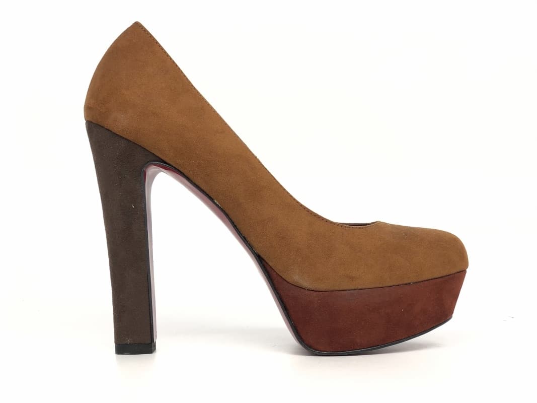 Retro Décolleté tacco alto camoscio senape - 6
