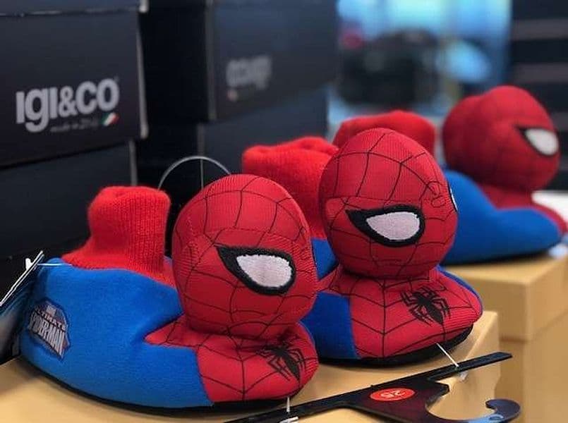 Moppine Spiderman bimbo pantofole invernali antiscivolo