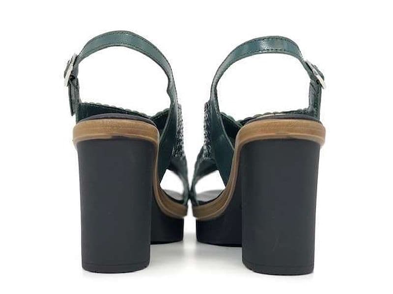 MOT - Clé BY DONNA SOFT Sandali pelle intrecciata verde mare in Sandali moda Calzature Durello - Agna, commercioVirtuoso.it