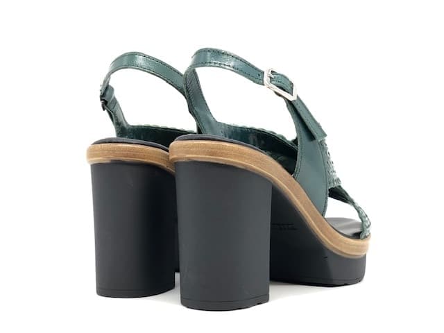 MOT - Clé BY DONNA SOFT Sandali pelle intrecciata verde mare in Sandali moda Calzature Durello - Agna, commercioVirtuoso.it