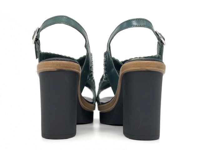 MOT - Clé BY DONNA SOFT Sandali pelle intrecciata verde mare in Sandali moda Calzature Durello - Agna, commercioVirtuoso.it